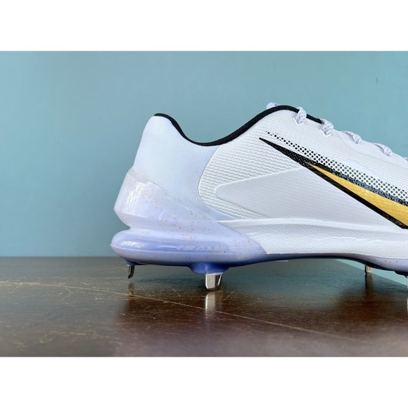 Nike Force Zoom Trout 7 Pro White/Gold Baseball Cleats Men’s Size 14 CQ7224-106 - Picture 4 of 11